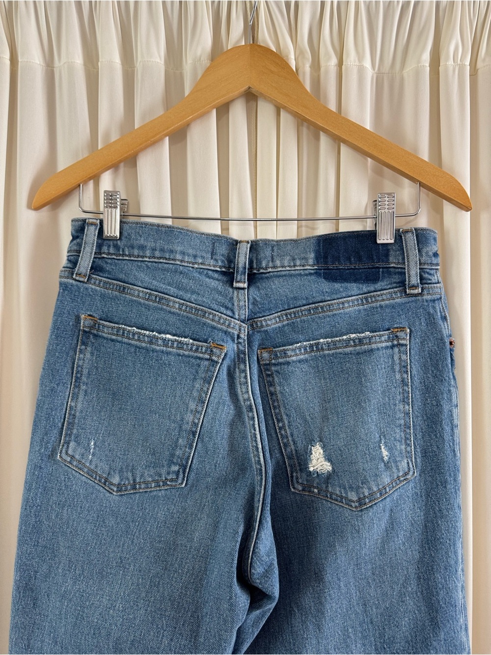 Abercrombie Low Rise 90s Straight Curve Love Jean Crossover Waist Sz 27/4 - Picture 5 of 6